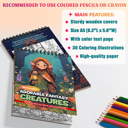 Adorable Fantasy Creatures Coloring Sheets For Adults