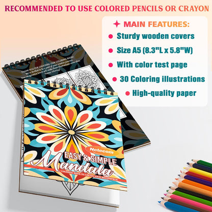 Easy and Simple Mandala Coloring Sheets For Adults