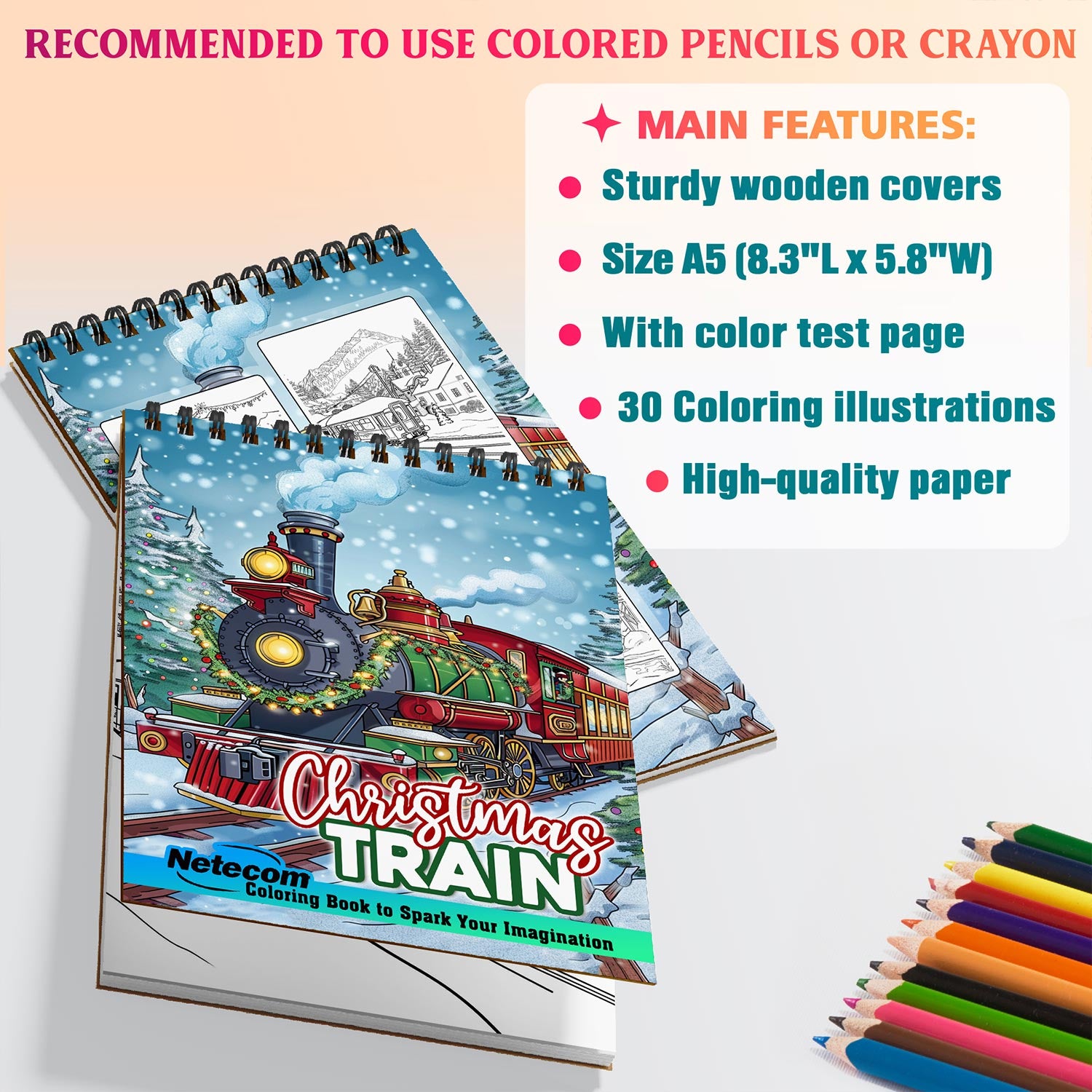 Netecom Christmas Train Coloring Sheets For Adults
