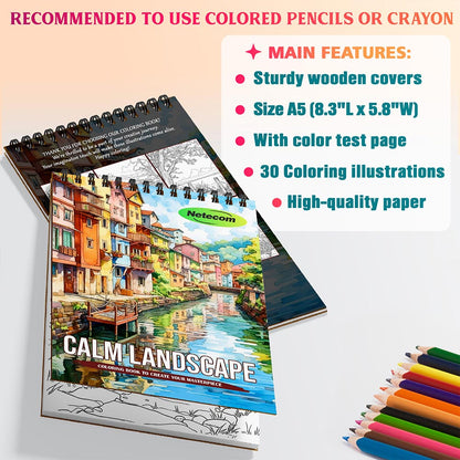 Calm Landscape Coloring Sheets For Adults
