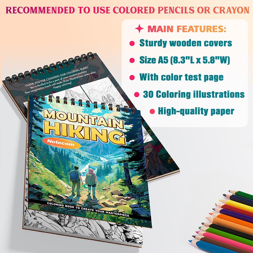 Mountain Hiking Coloring Sheets For Adults