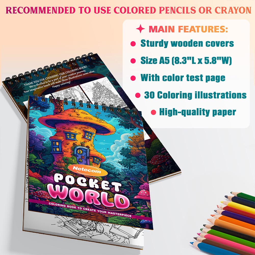 Pocket World Coloring Sheets For Adults