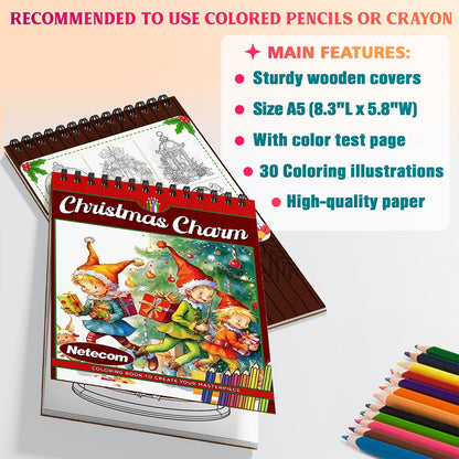 Netecom Christmas Charm Coloring Sheets For Adults