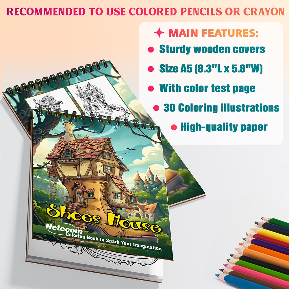 Netecom Shoes House Coloring Sheets For Adults