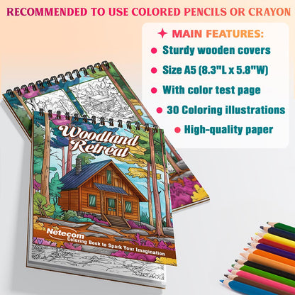 Netecom Woodland Retreat Coloring Sheets For Adults