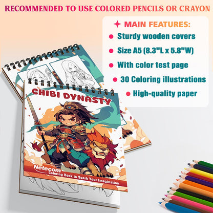 Netecom Chibi Dynasty Coloring Sheets For Adults