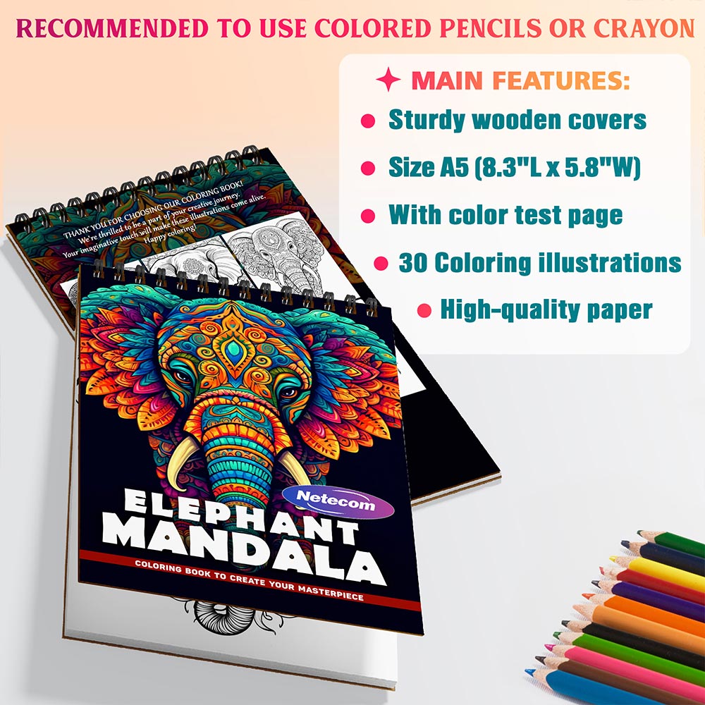 Elephant Mandala Coloring Sheets For Adults