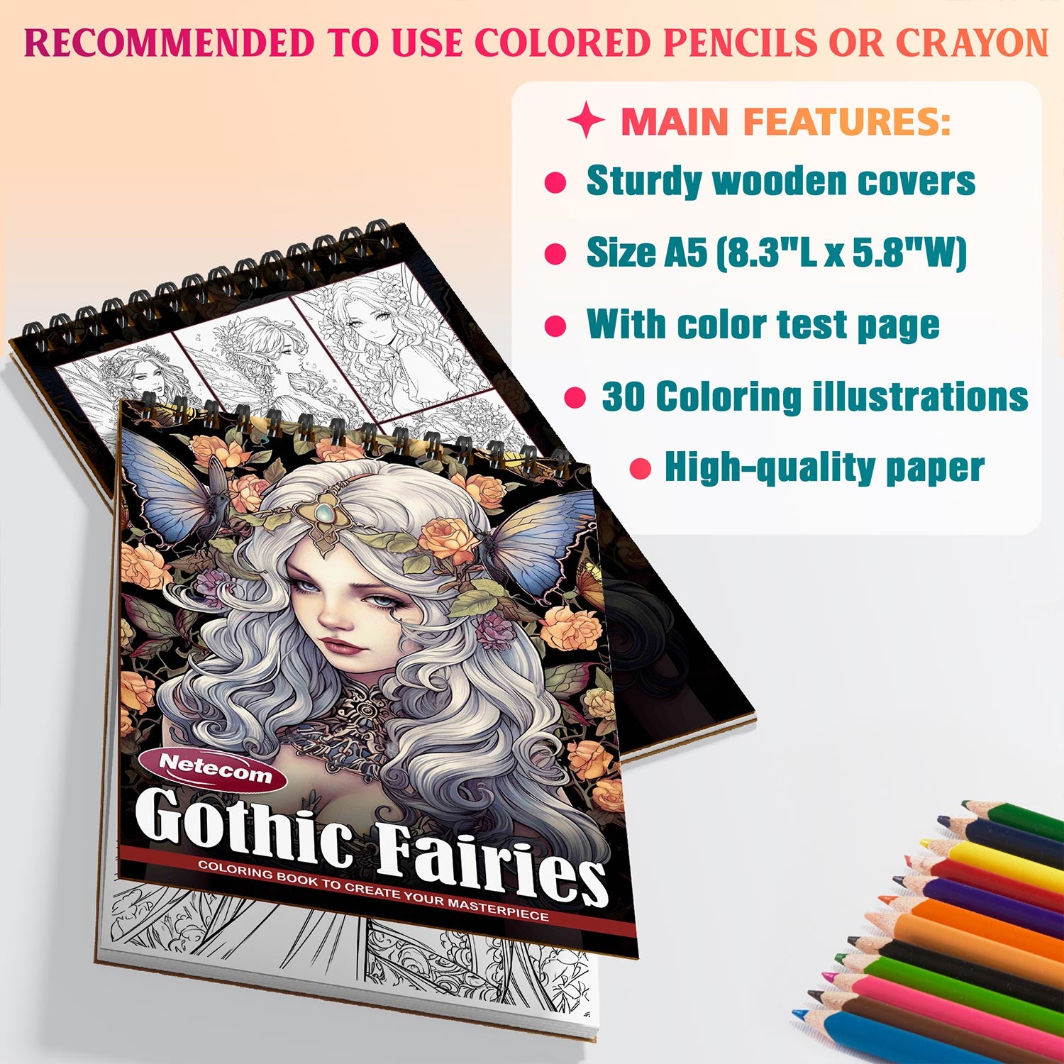 Netecom Gothic Fairies Coloring Sheets For Adults