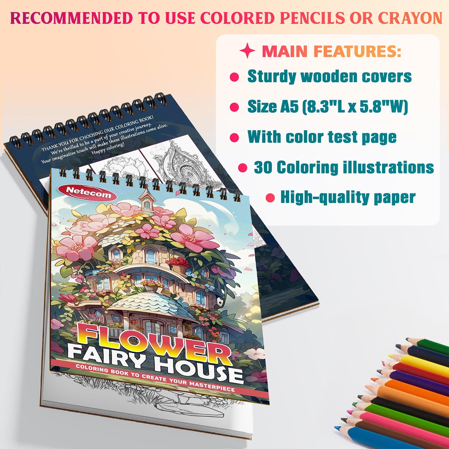 Netecom Flower Fairy House Coloring Sheets For Adults