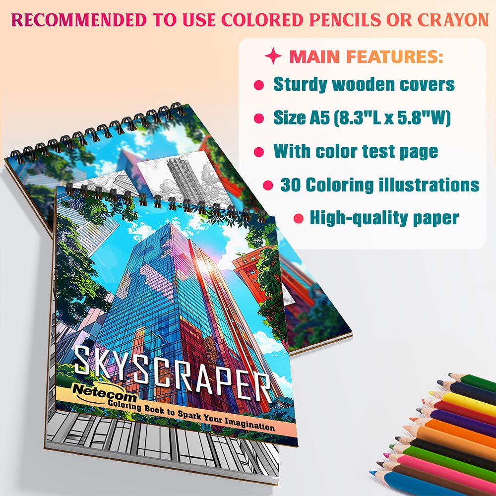 Netecom Skyscraper Coloring Sheets For Adults