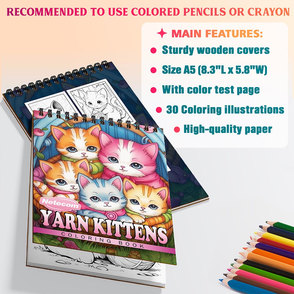 Netecom Yarn Kittens Coloring Sheets For Adults