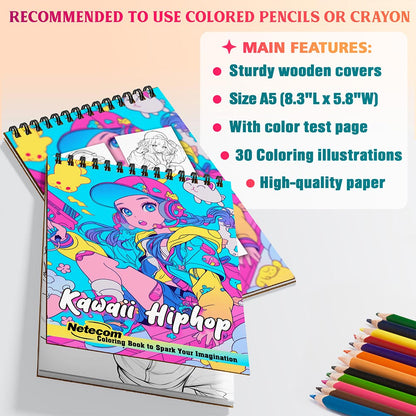 Netecom Kawaii Hiphop Coloring Sheets For Adults
