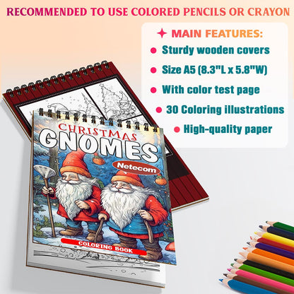 Netecom Christmas Gnomes Coloring Sheets For Adults