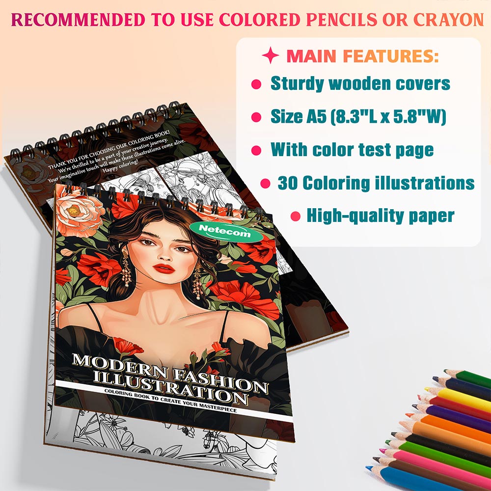 Modern Fashion Illustration Coloring Sheets For Adults