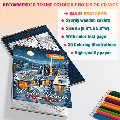 Netecom Winter Village Coloring Sheets For Adults