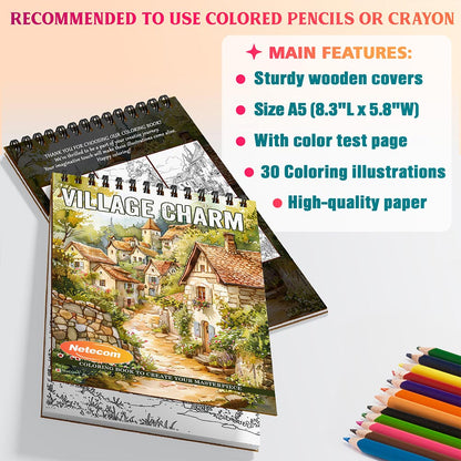 Village Charm Coloring Sheets For Adults