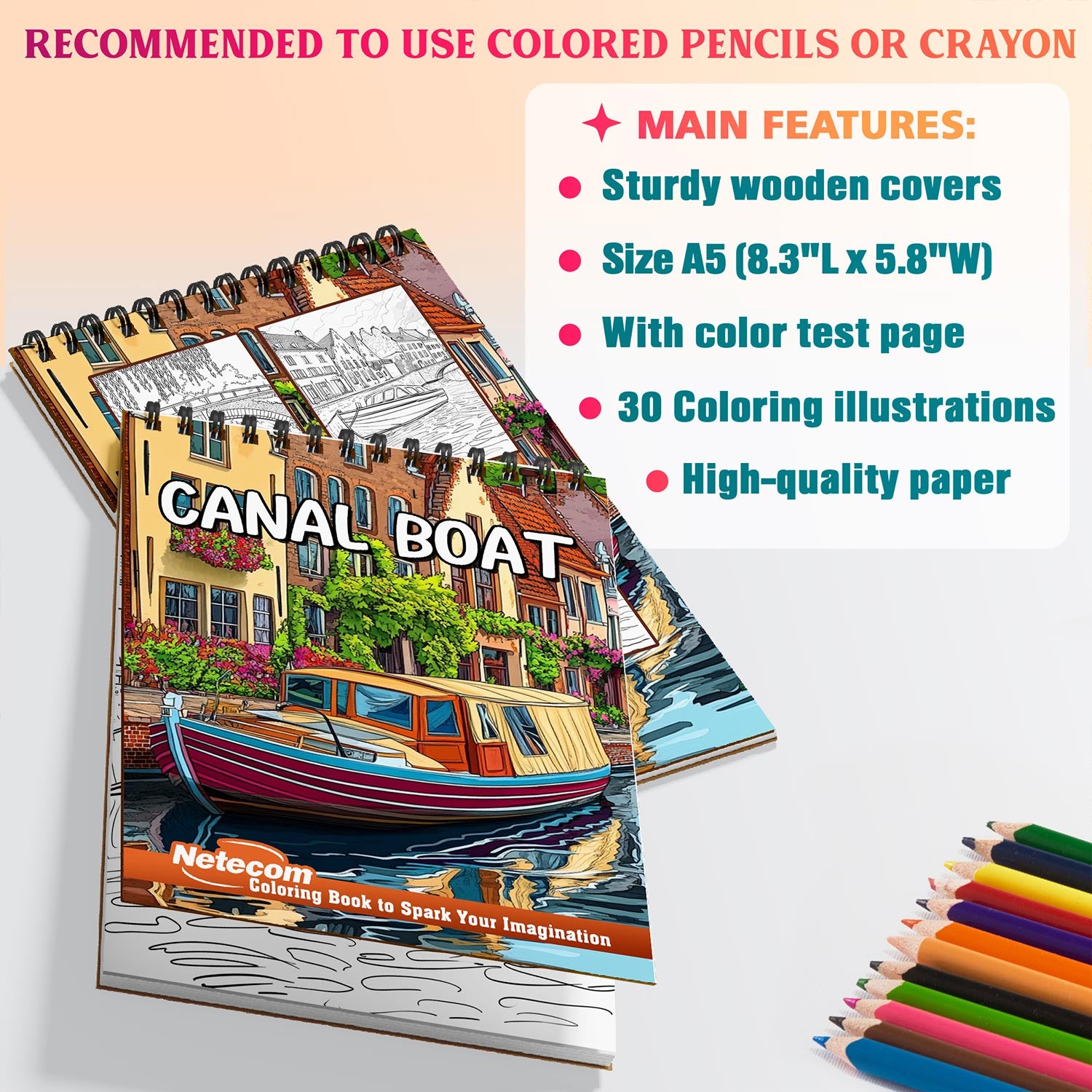 Netecom Canal Boat Coloring Sheets For Adults