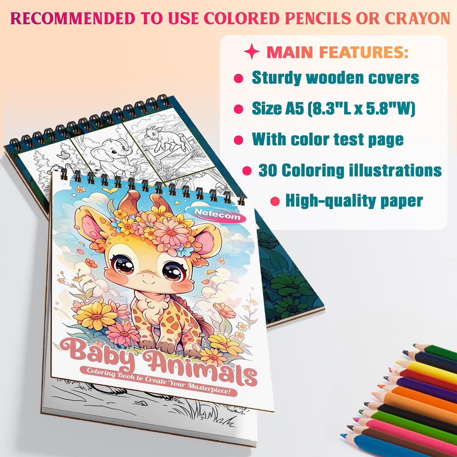 Netecom Baby Animals Coloring Sheets For Adults