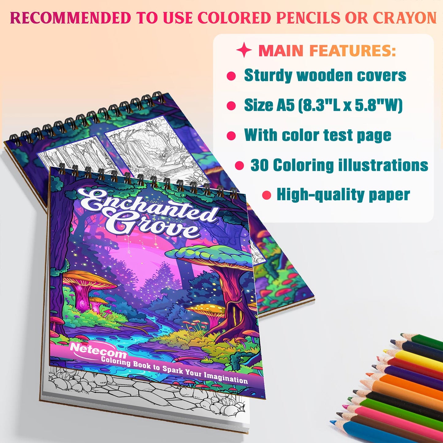 Netecom Enchanted Grove Coloring Sheets For Adults