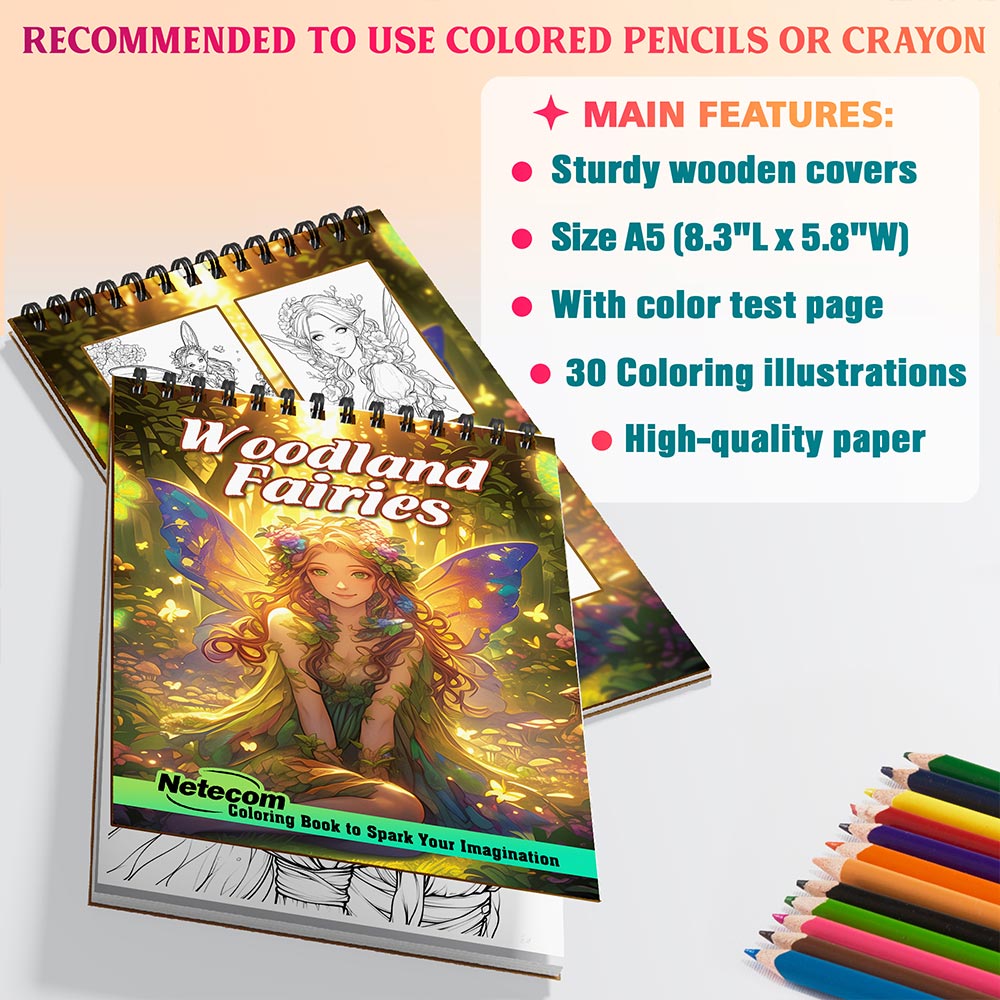 Netecom Woodland Fairies Coloring Sheets For Adults
