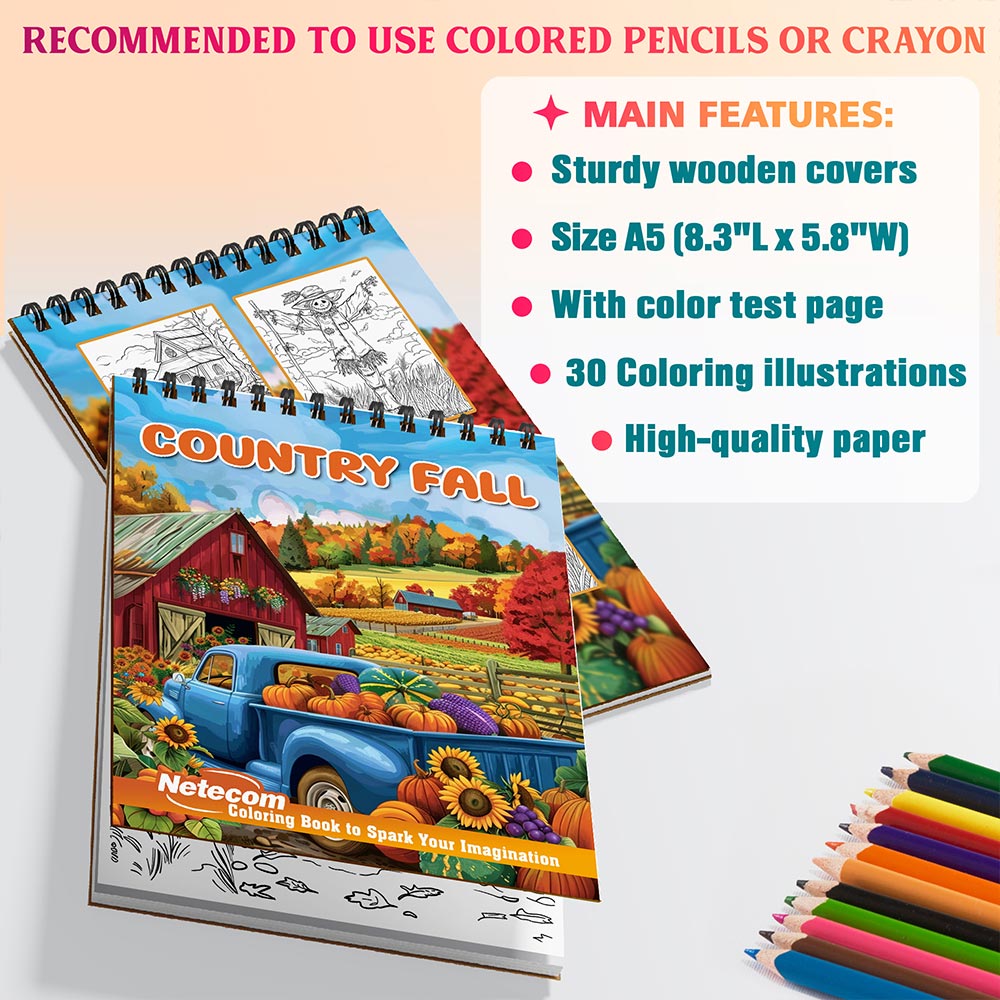 Netecom Country Fall Coloring Sheets For Adults