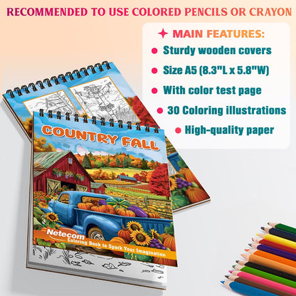 Netecom Country Fall Coloring Sheets For Adults