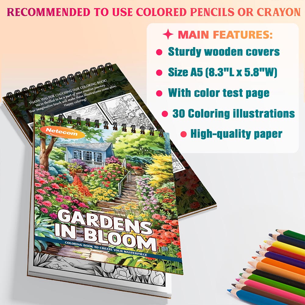 Gardens in Bloom Coloring Sheets For Adults