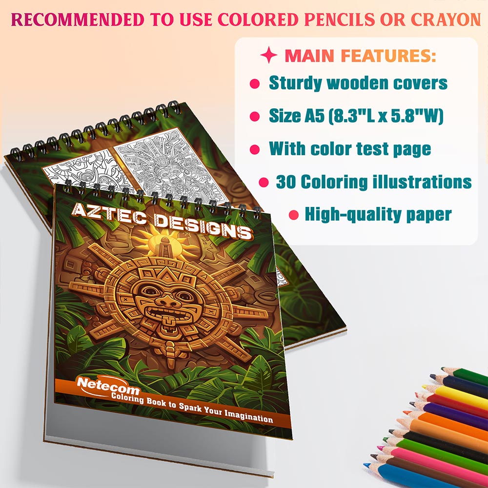 Netecom Aztec Designs Coloring Sheets For Adults