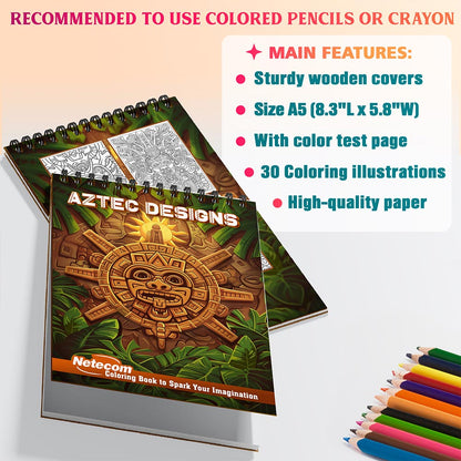 Netecom Aztec Designs Coloring Sheets For Adults