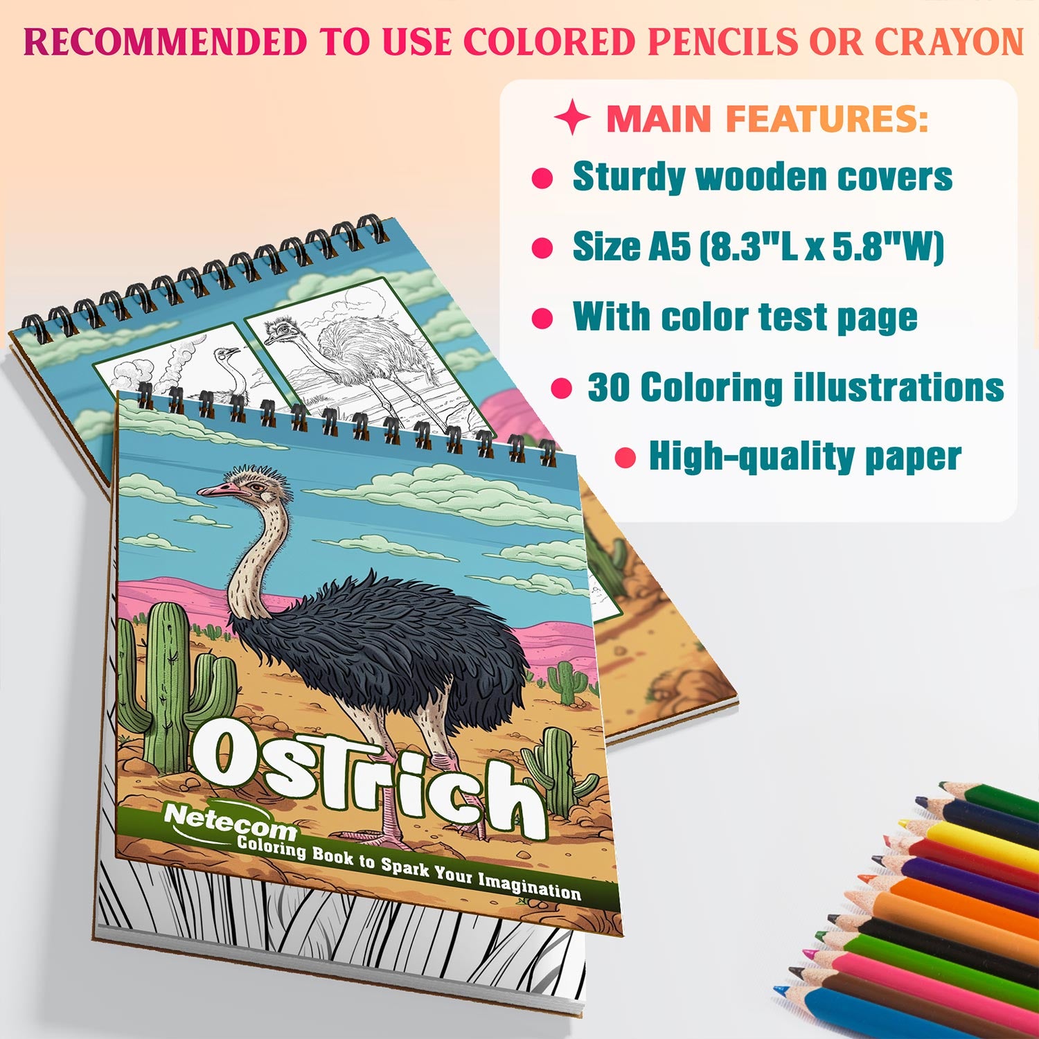 Netecom Ostrich Coloring Sheets For Adults