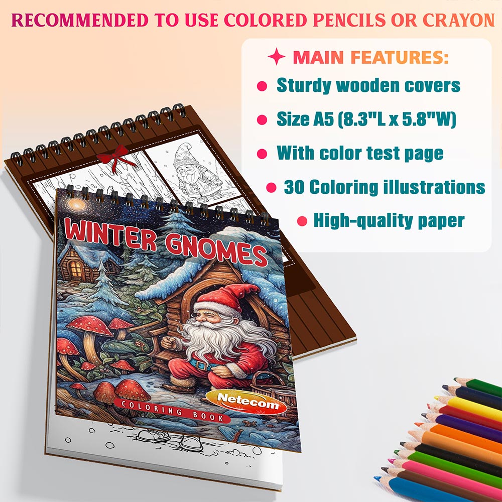 Netecom Winter Gnomes Coloring Sheets For Adults