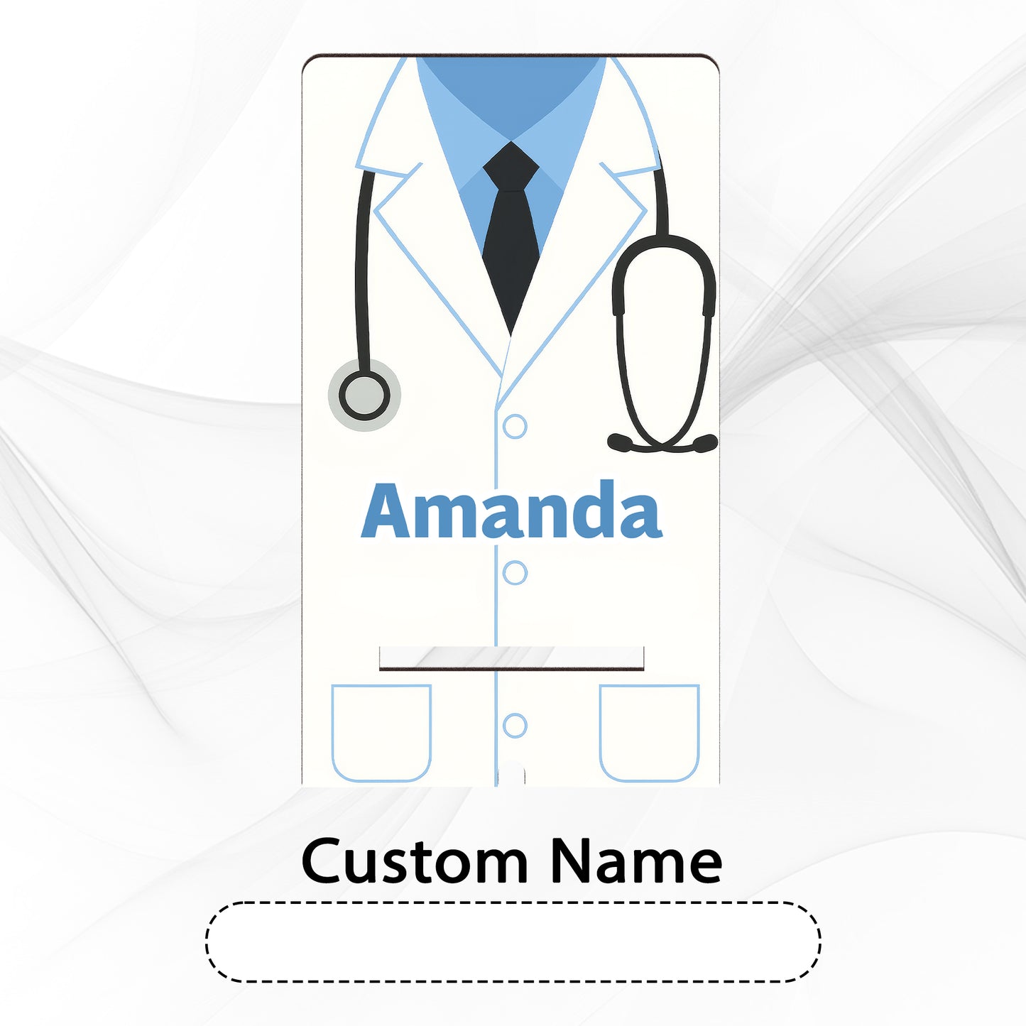 Netecom Customizable Phone Stand with Professional Doctor Design, Personalized Name - Perfect Christmas Gift for Doctors
