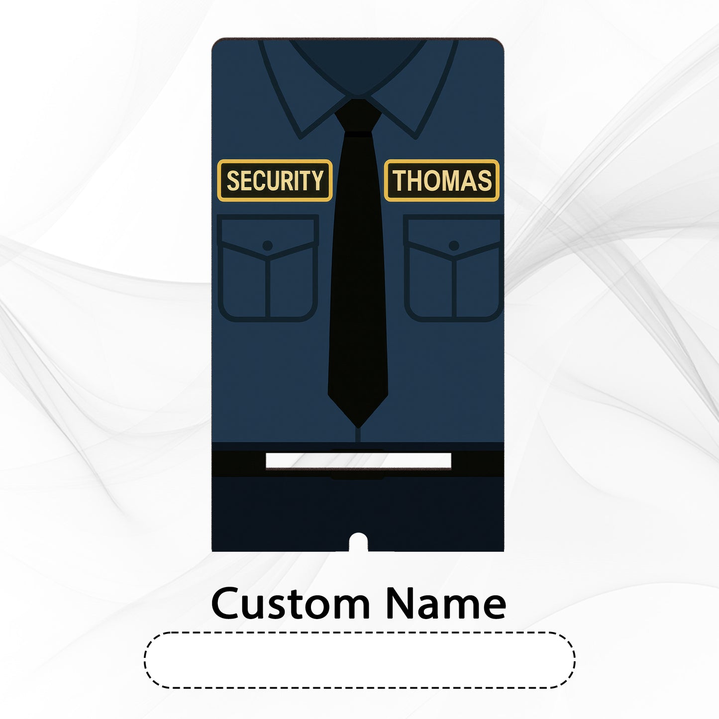 Netecom Personalized Security Phone Stand, Custom Name Option - Ideal Gift for Security Professionals and Office Use, Christmas Gifts