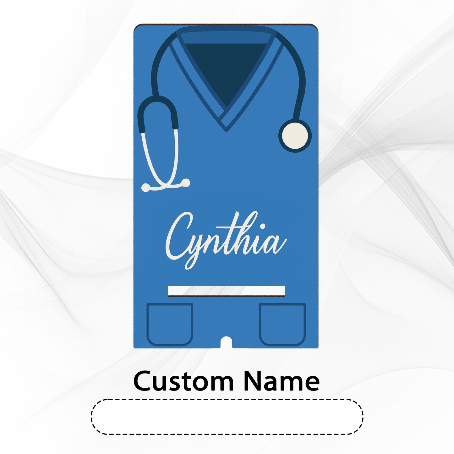 Netecom Custom Phone Stand with Personalized Name, Nurse-Themed Style for Desk or Office Use - Perfect Gift for Healthcare Workers
