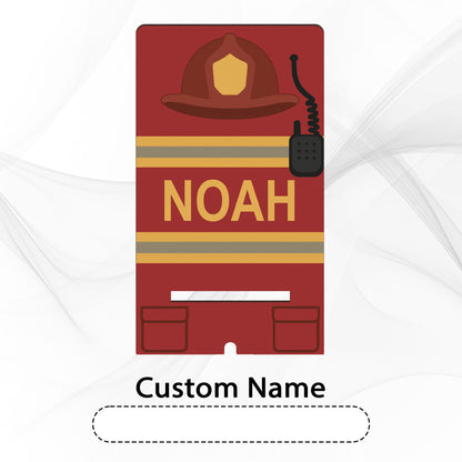 Netecom Personalized Firefighter Phone Stand, Custom Name Phone Holder - Ideal Gift for First Responders and Desk Organization