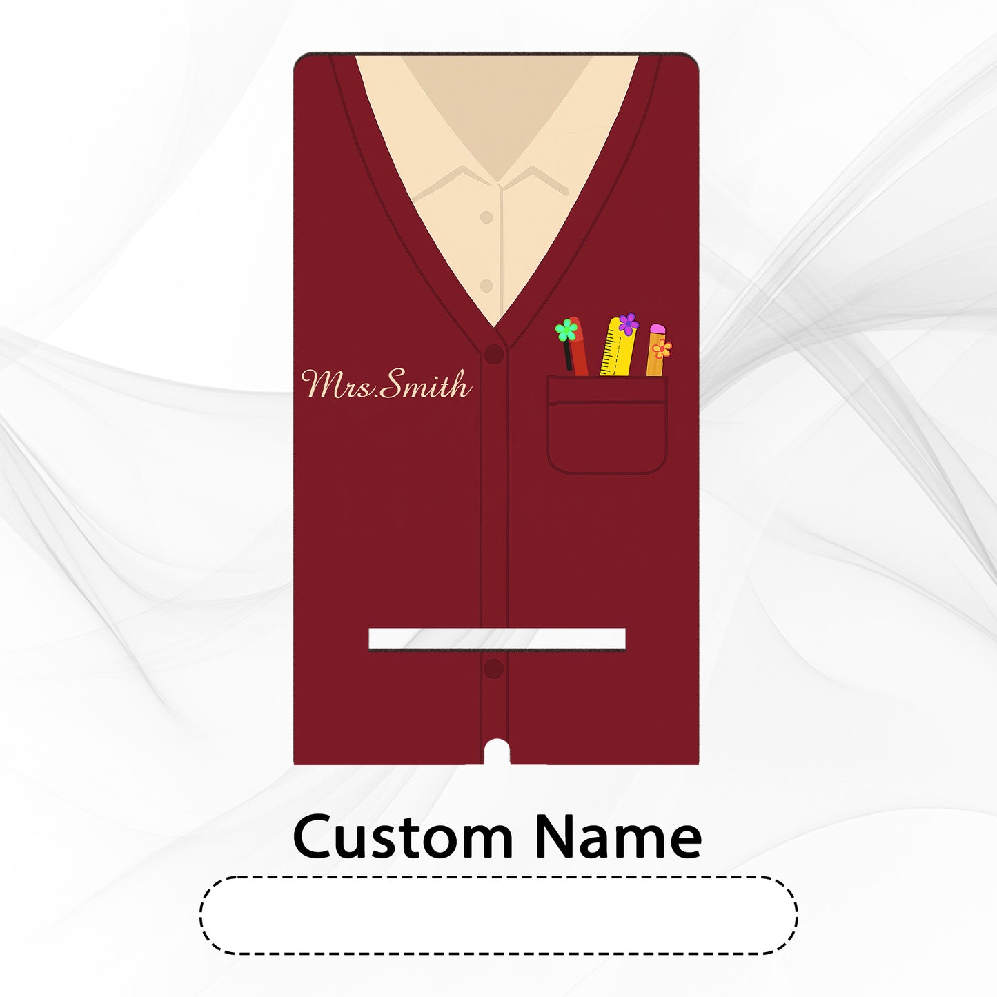 Netecom Unique Teacher Phone Stand with Custom Name, Personalized Desk Accessory for Educators - Thoughtful Gift for Friends or Christmas