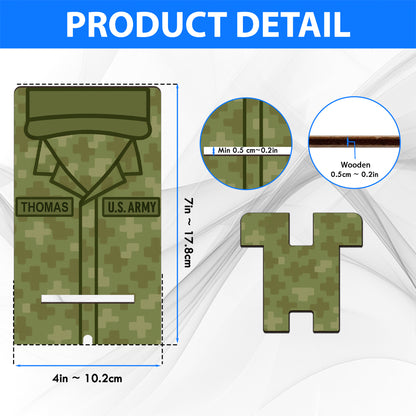 Netecom Custom Army Phone Stand with Personalized Name - Perfect Gift for Military Personnel and Desk Organization