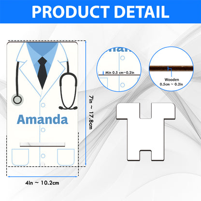 Netecom Customizable Phone Stand with Professional Doctor Design, Personalized Name - Perfect Christmas Gift for Doctors
