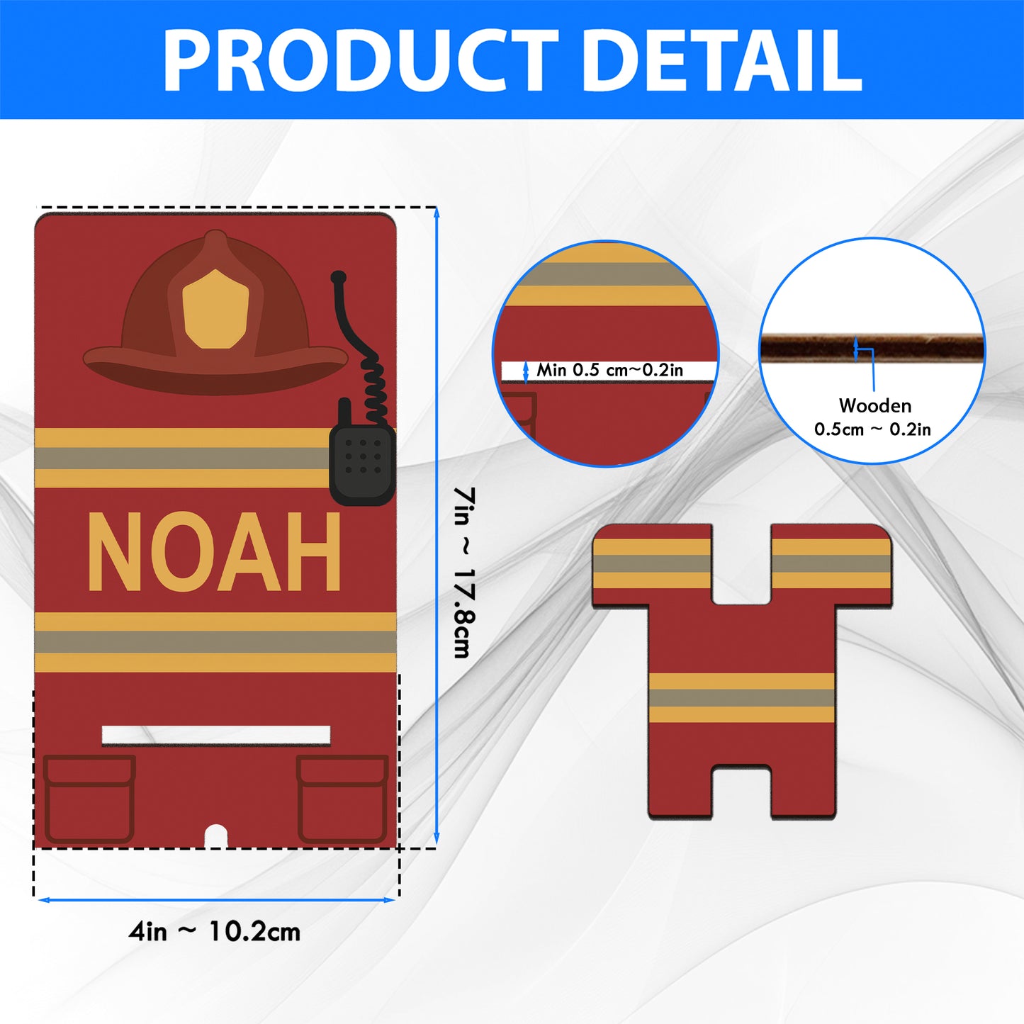 Netecom Personalized Firefighter Phone Stand, Custom Name Phone Holder - Ideal Gift for First Responders and Desk Organization