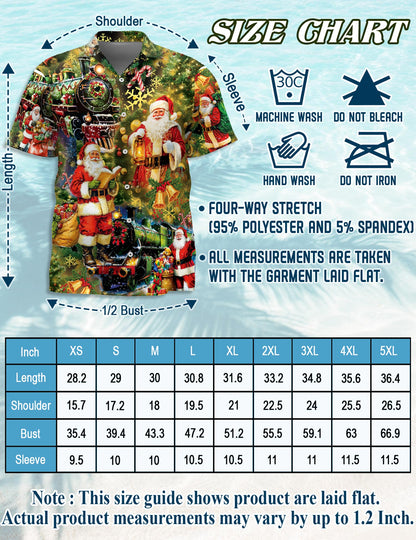 Netecom Skull Santa Christmas Hawaiian Shirt for Men Women, Gothic Button Down Summer Beach Shirts, S-5XL