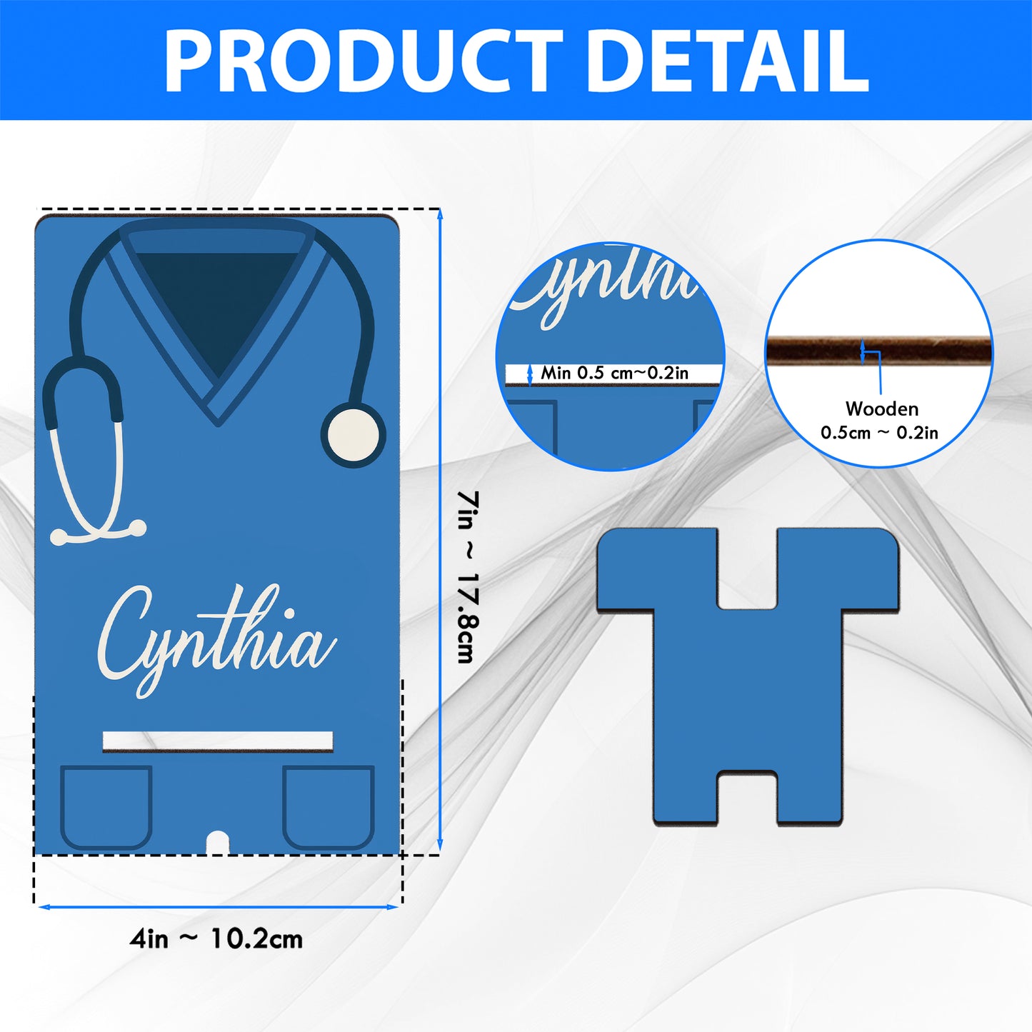 Netecom Custom Phone Stand with Personalized Name, Nurse-Themed Style for Desk or Office Use - Perfect Gift for Healthcare Workers