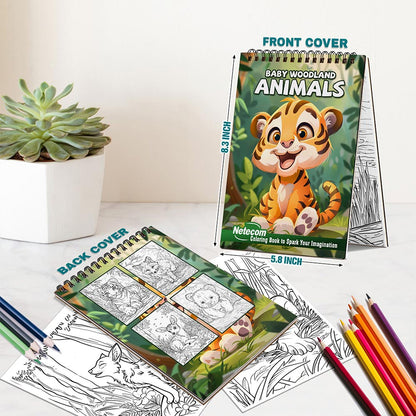Netecom Baby Woodland Spiral Bound Coloring Book For Adults