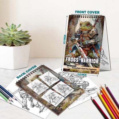Netecom Frogs Warrior Spiral Bound Coloring Book For Adults