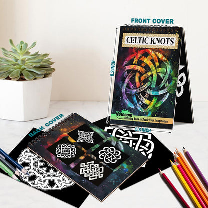 Netecom Celtic Knots Spiral Bound Coloring Book For Adults