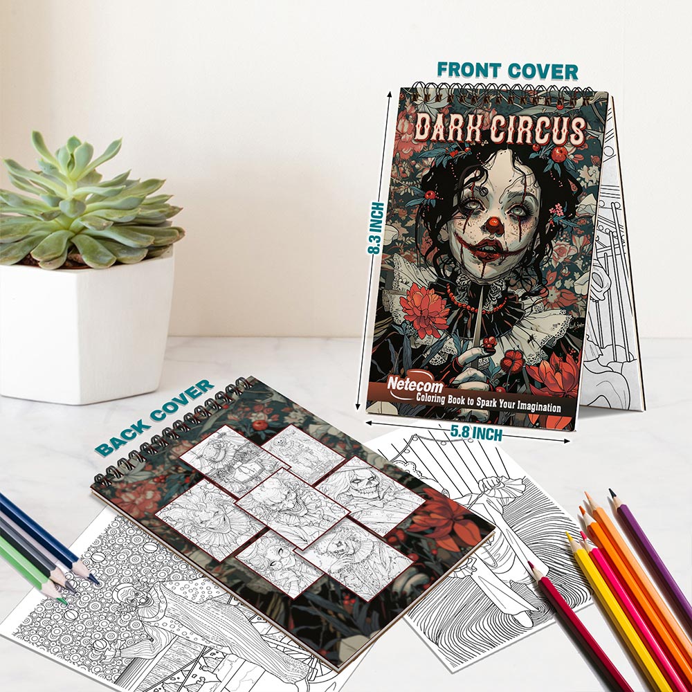 Netecom Halflings Spiral Bound Coloring Book For Adults