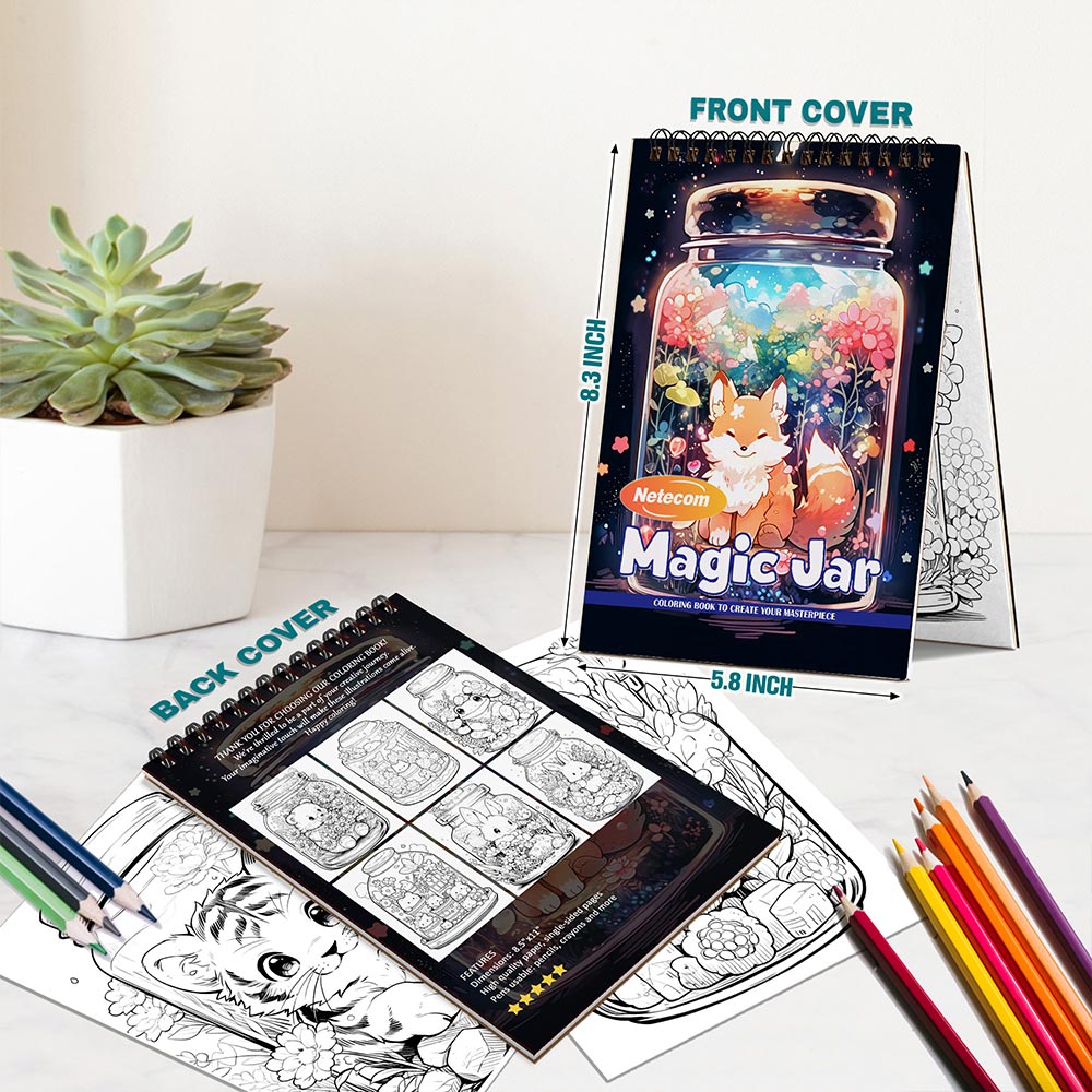 Magic Jar Spiral Bound Coloring Book For Adults