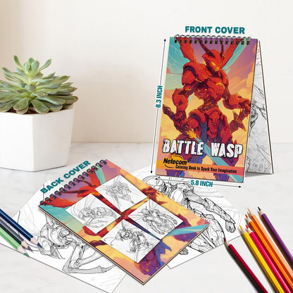 Netecom Battle Wasp Spiral Bound Coloring Book For Adults