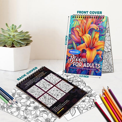 Bloom for adults Spiral Bound Coloring Book For Adults