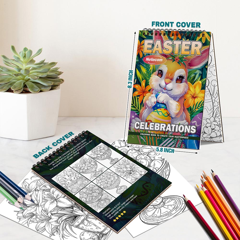 Easter Celebrations Spiral Bound Coloring Book For Adults