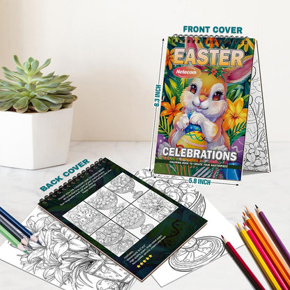 Easter Celebrations Spiral Bound Coloring Book For Adults
